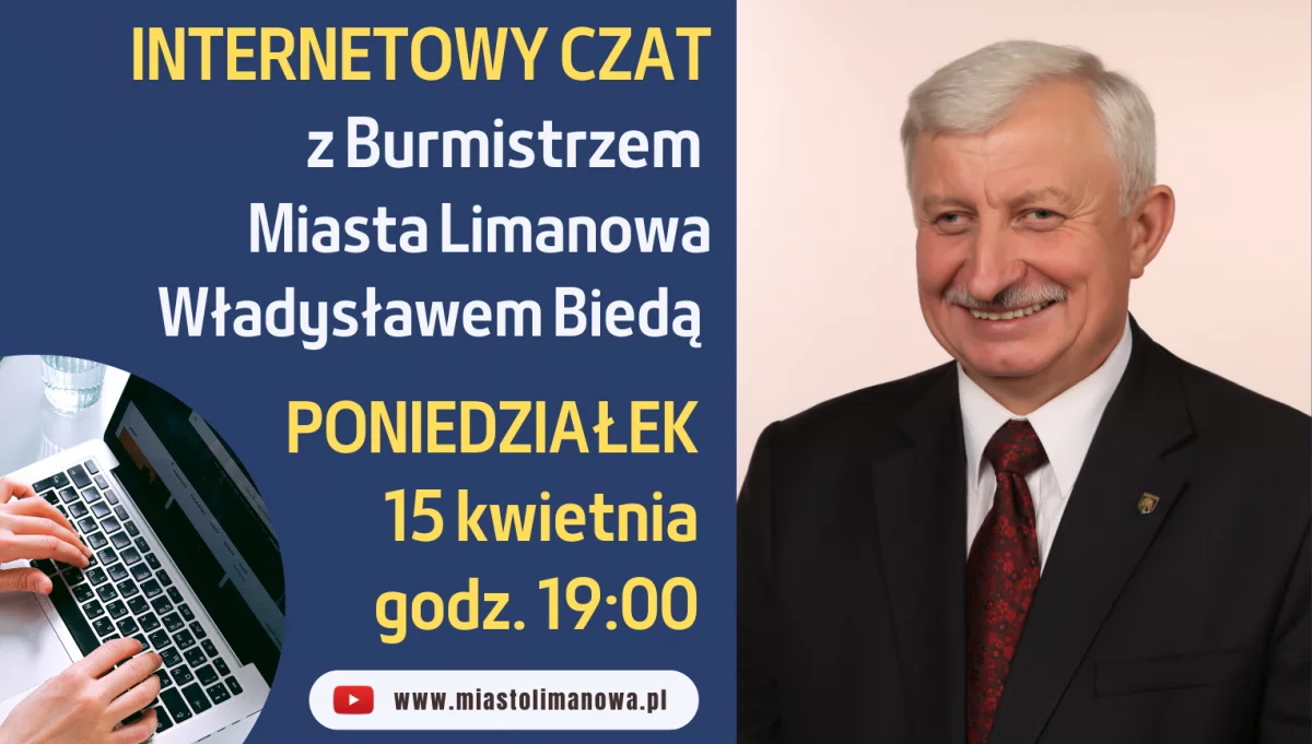 Internetowy czat z Burmistrzem Władysławem Biedą – 15 kwietnia godz. 19:00