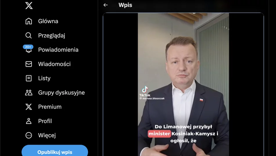 Błaszczak o wizycie w Limanowej: " przecięcie wstęgi nie czyni z pana bohatera" - zdjęcie 1