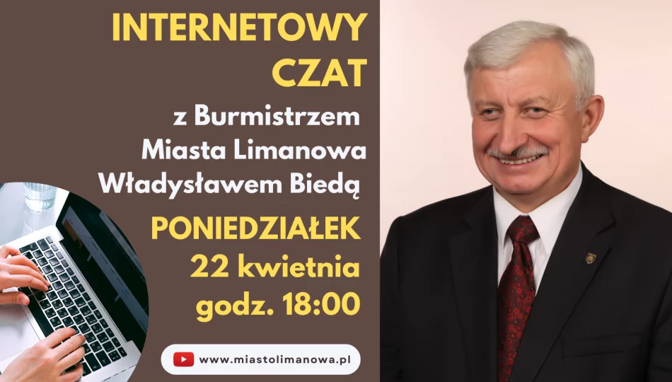 Internetowy czat z Burmistrzem Władysławem Biedą – 22 kwietnia godz.18:00 - zdjęcie 1