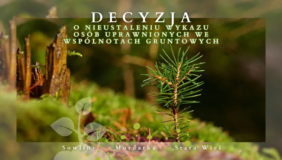 Decyzja o nieustaleniu wykazu osób uprawnionych we wspólnotach gruntowych - zdjęcie 1
