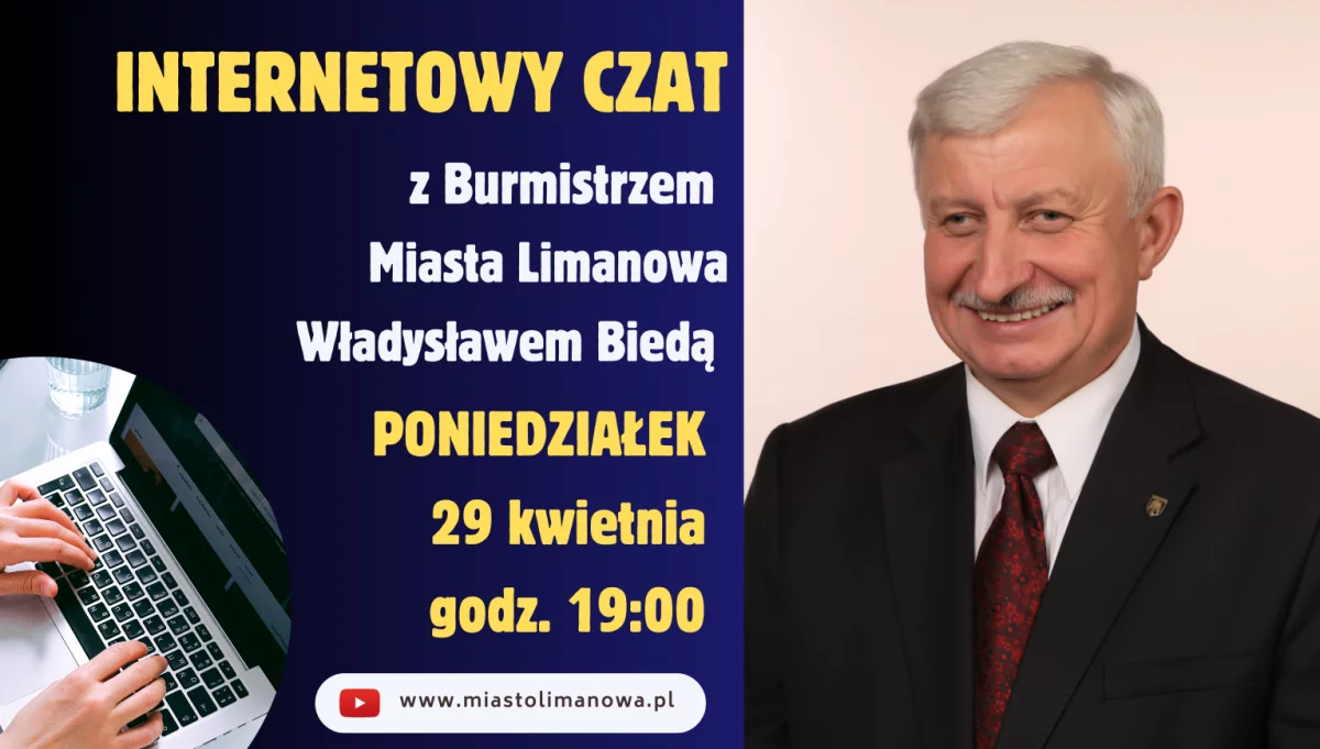 Internetowy czat z Burmistrzem Władysławem Biedą – 29 kwietnia godz.19:00