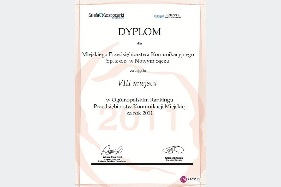 Sądeckie MPK w pierwszej 10 w Polsce - zdjęcie 2