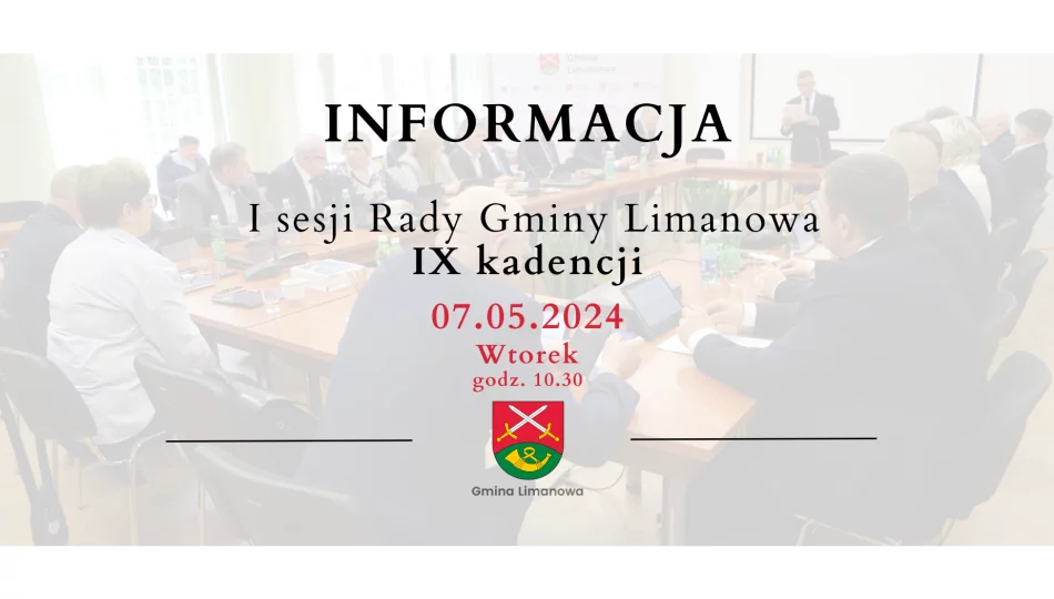 Informacja o I sesji Rady Gminy Limanowa IX kadencji - zdjęcie 1