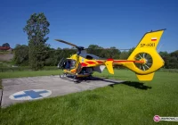 Wypadek ciągnika, na pomoc LPR - zdjęcie główne