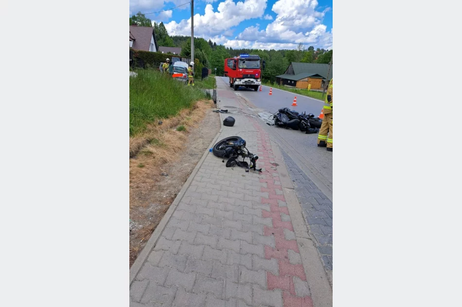PIjany kierowca spowodował wypadek. Motocyklista połamał obie ręce - zdjęcie 2