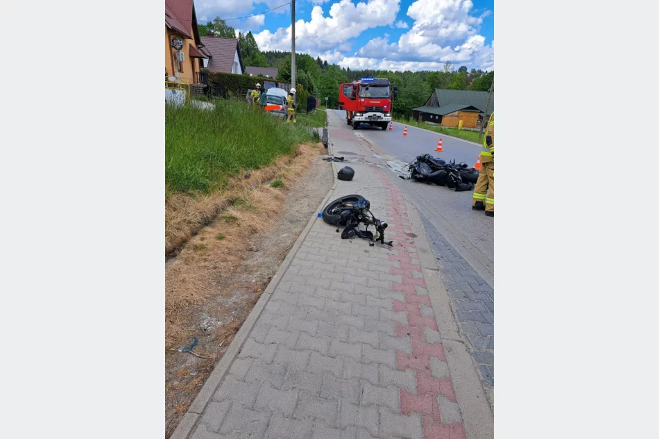 PIjany kierowca spowodował wypadek. Motocyklista połamał obie ręce - zdjęcie 9