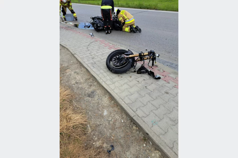 PIjany kierowca spowodował wypadek. Motocyklista połamał obie ręce - zdjęcie 14