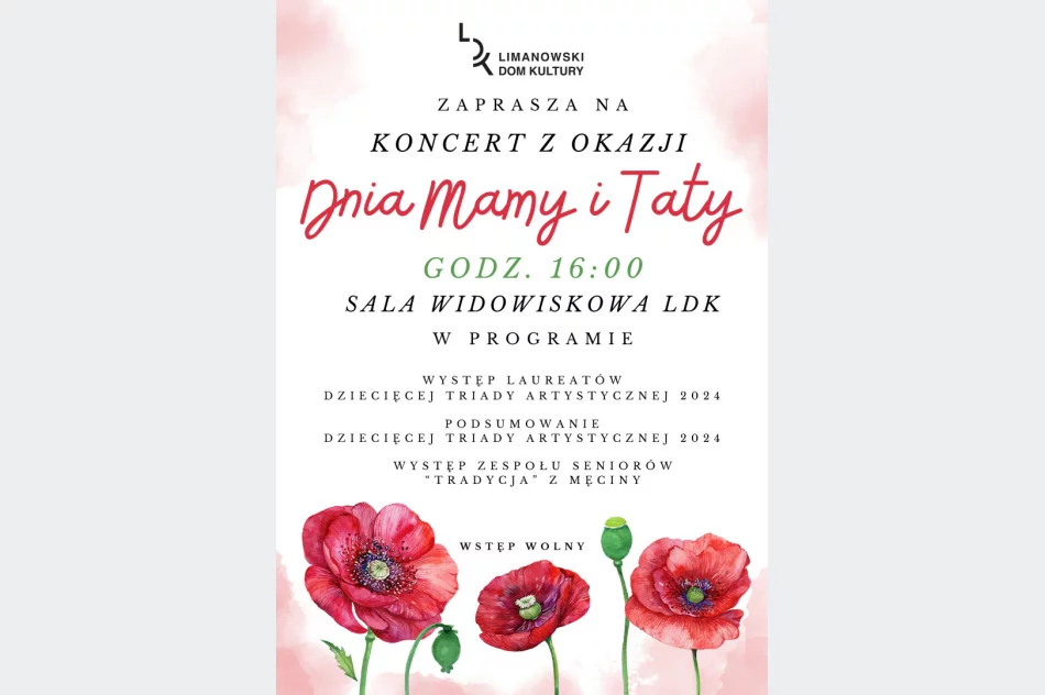  Zapraszamy na koncert z okazji Dnia Mamy i Taty w wykonaniu dzieci z limanowskich szkół - zdjęcie 2