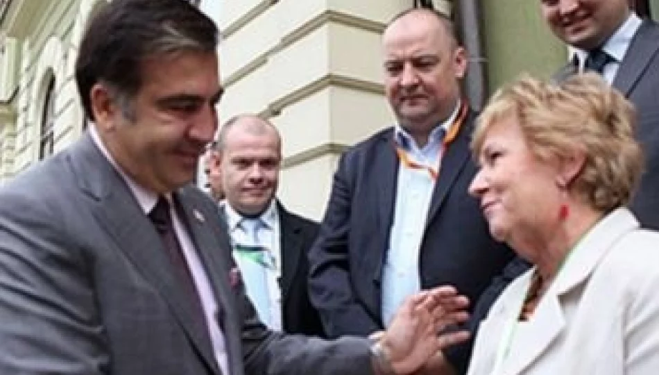 Mikhaeil Saakashvili w Nowym Sączu - zdjęcie 1
