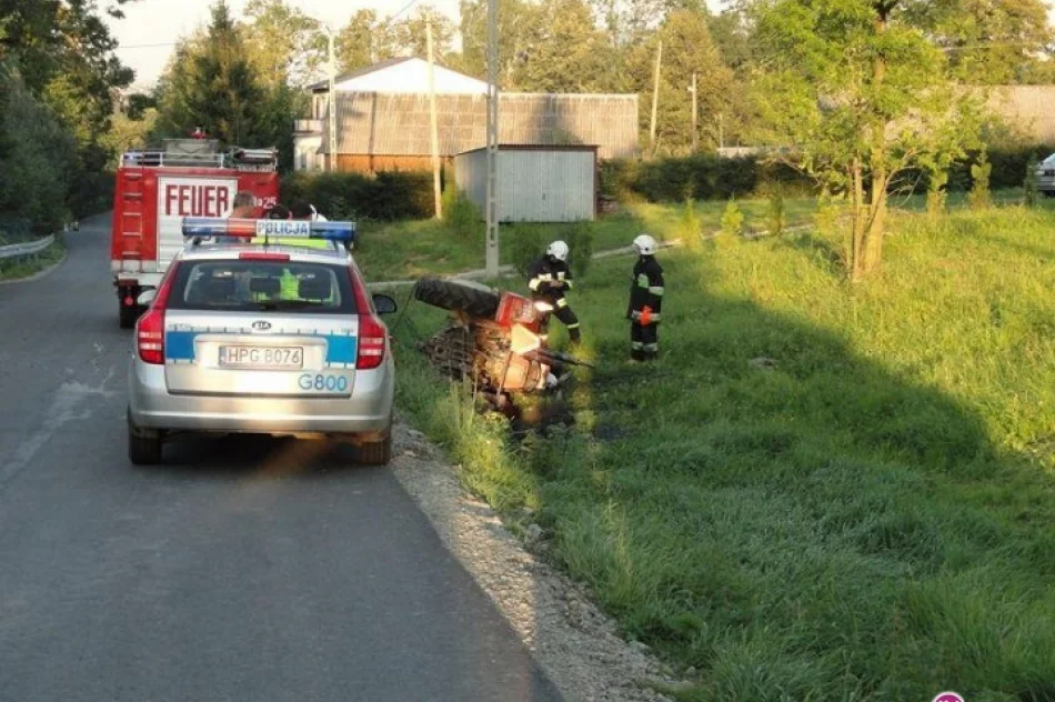 Pijany jechał ciągnikiem - spowodował wypadek - zdjęcie 2