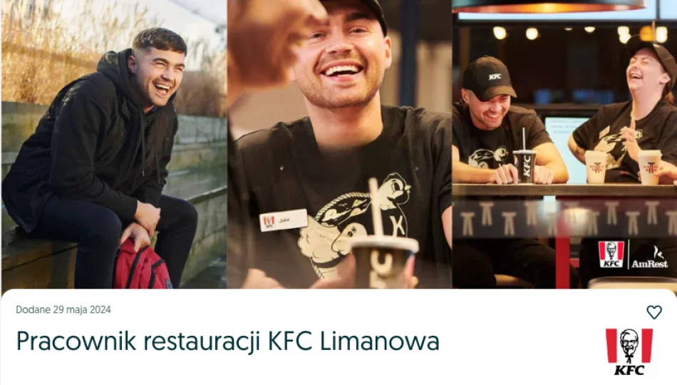 KFC szuka pracowników do nowej restauracji w Limanowej - zdjęcie 1