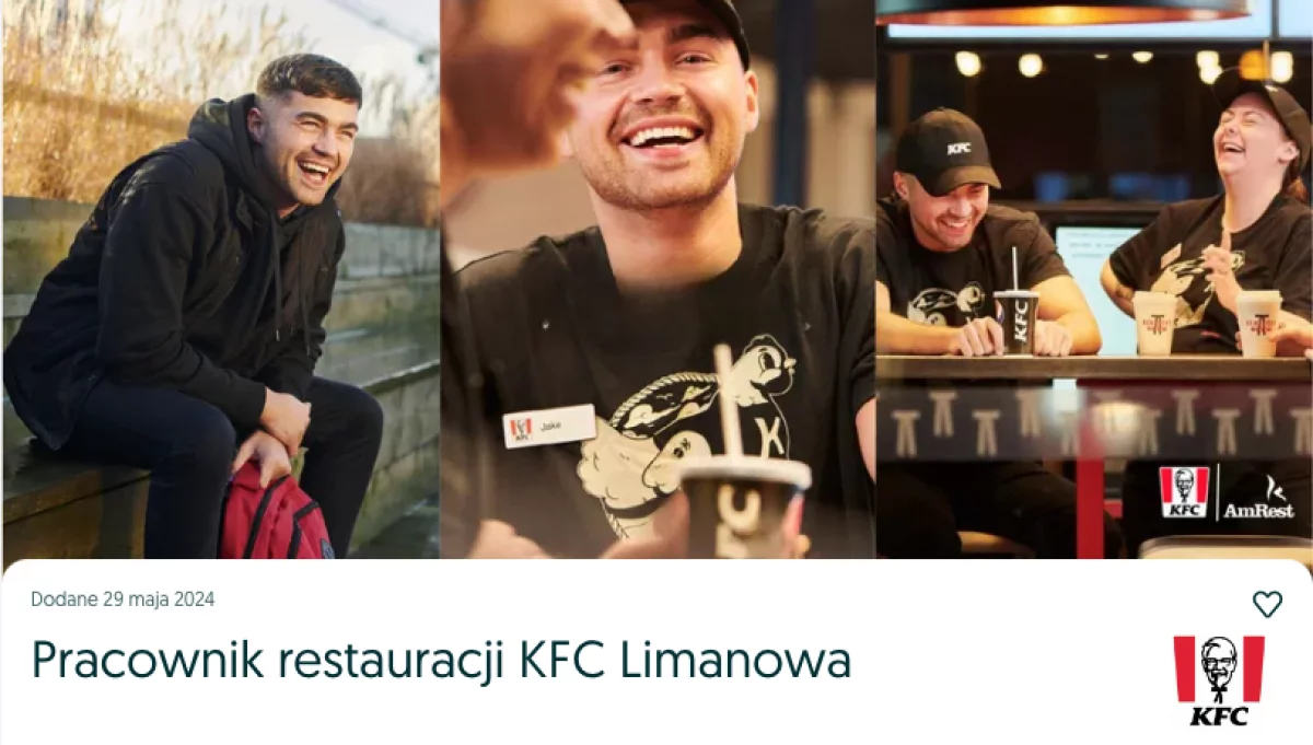KFC szuka pracowników do nowej restauracji w Limanowej