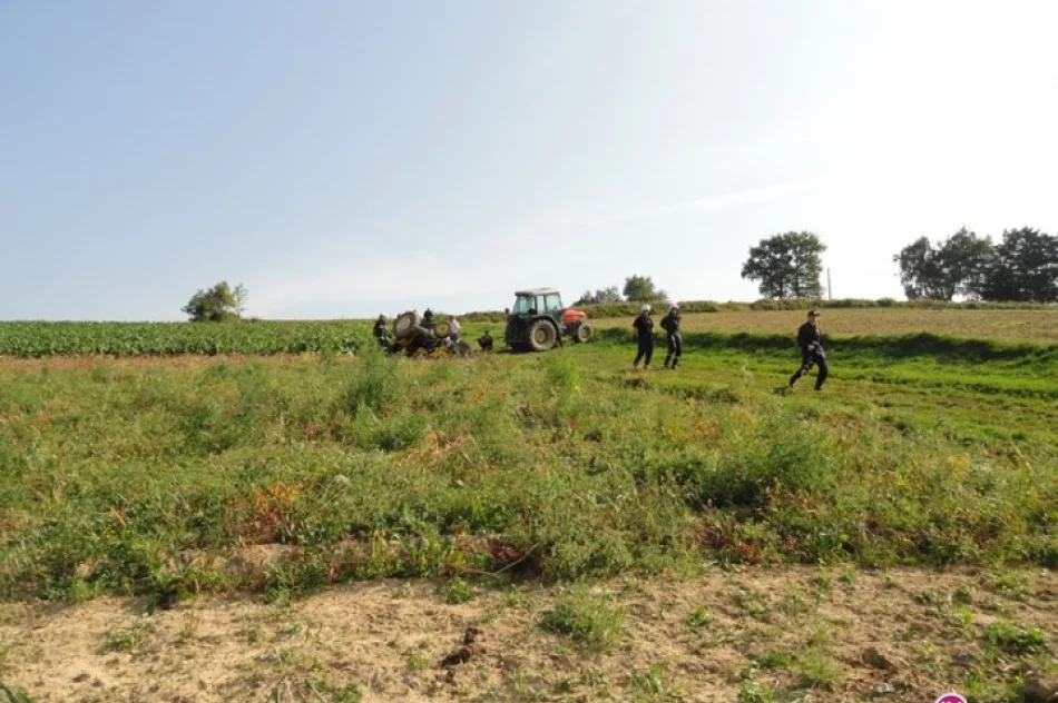 Dwie osoby przygniecione przez ciągnik - zdjęcie 4