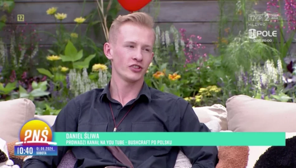 Daniel Śliwa opowiadał o bushcrafcie w TVP2 - zdjęcie 1