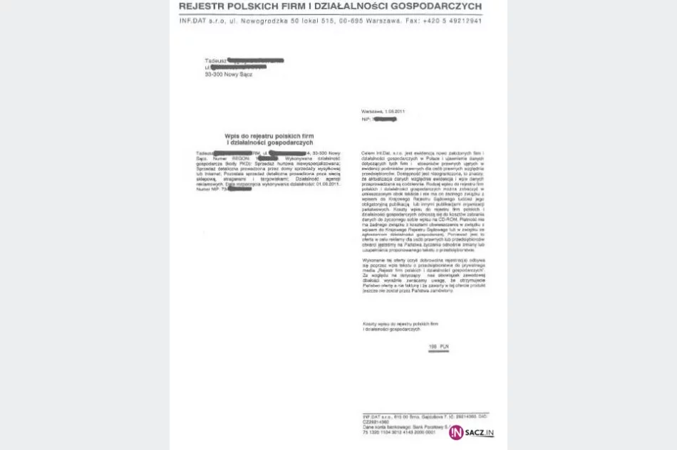 Wyłudzają pieniądze na fałszywe rejestry - zdjęcie 2