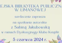 Miejska Biblioteka Publiczna zaprasza na spotkanie autorskie z Sabiną Jakubowską - zdjęcie główne
