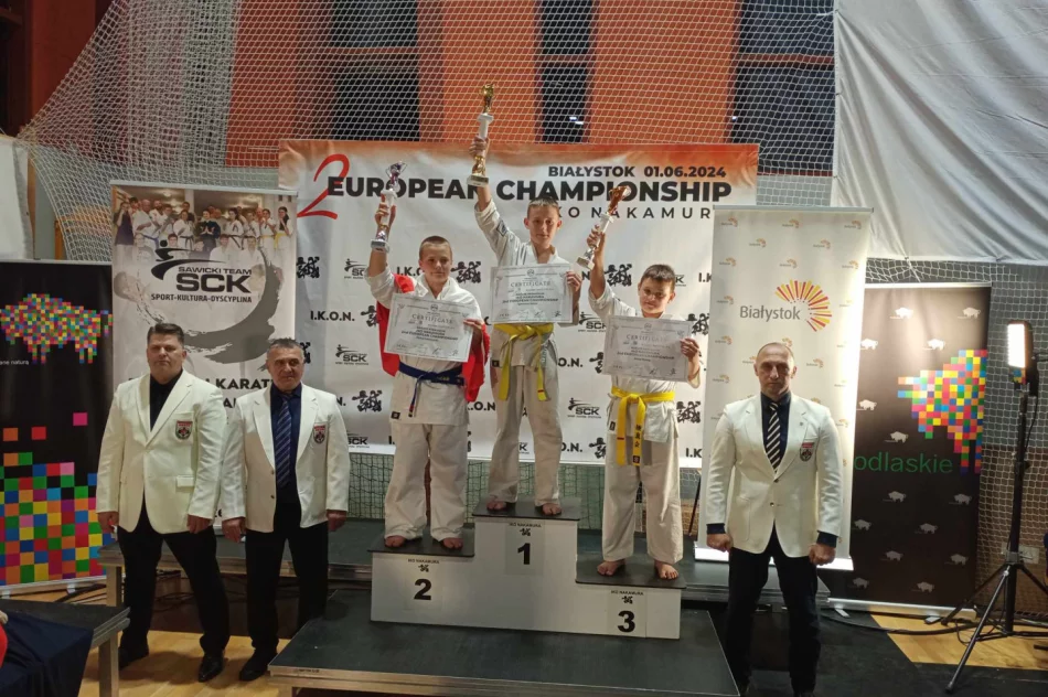 4 medale Mistrzostw Europy IKO Nakamura 2024 w Białymstoku dla zawodników Limanowskiego Klubu Kyokushin Karate - zdjęcie 4