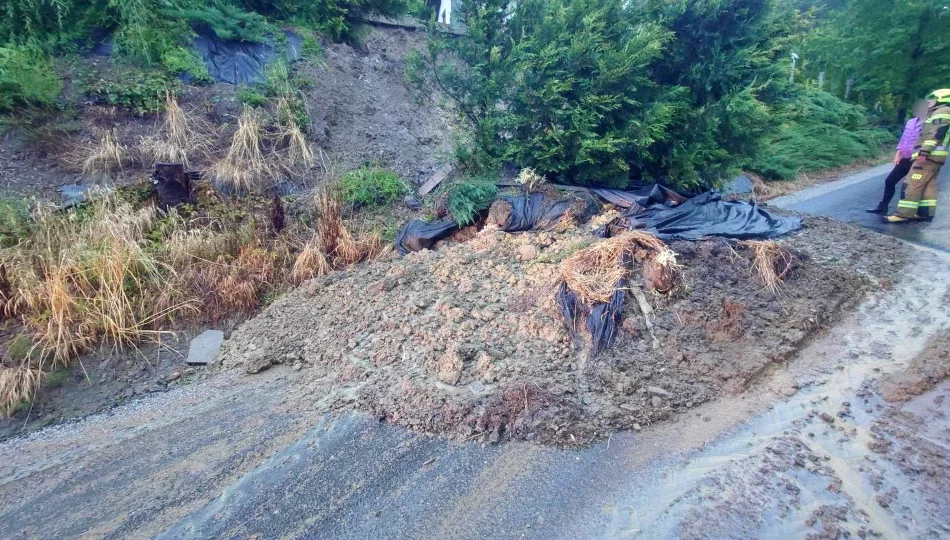 Aż 45 interwencji. Zalane domy i sklepy, osunięcia ziemi - zdjęcie 1