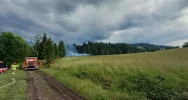Pożar stodoły, w akcji powiatowy pluton zaopatrzenia wodnego - zdjęcie 3