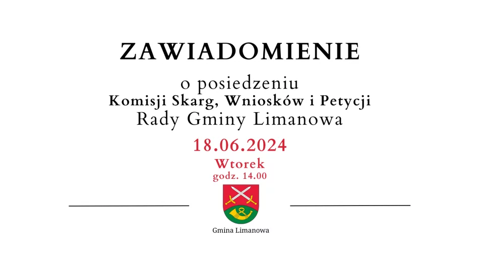 Posiedzenie Komisji Skarg, Wniosków i Petycji Rady Gminy Limanowa dnia 18 czerwca - zdjęcie 1