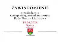 Posiedzenie Komisji Skarg, Wniosków i Petycji Rady Gminy Limanowa dnia 18 czerwca - zdjęcie główne