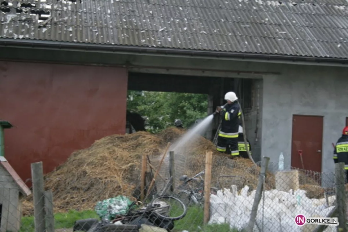 Pożar budynku gospodarczego w Pagorzynie