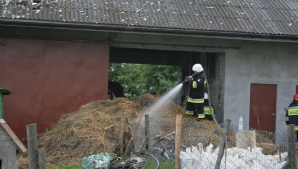 Pożar budynku gospodarczego w Pagorzynie - zdjęcie 1