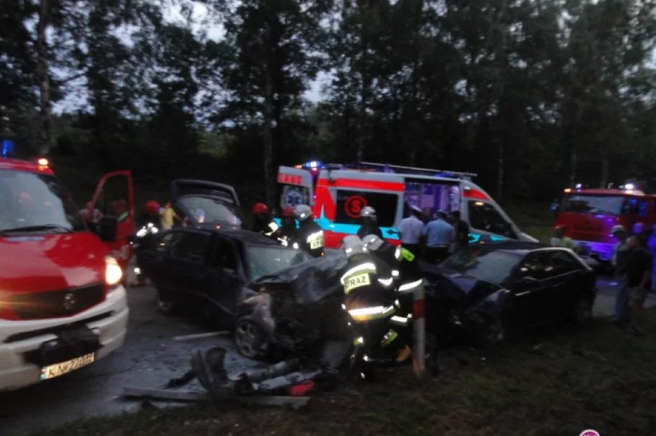 'Czołówka' w Bilsku - trzy osoby ranne - zdjęcie 3