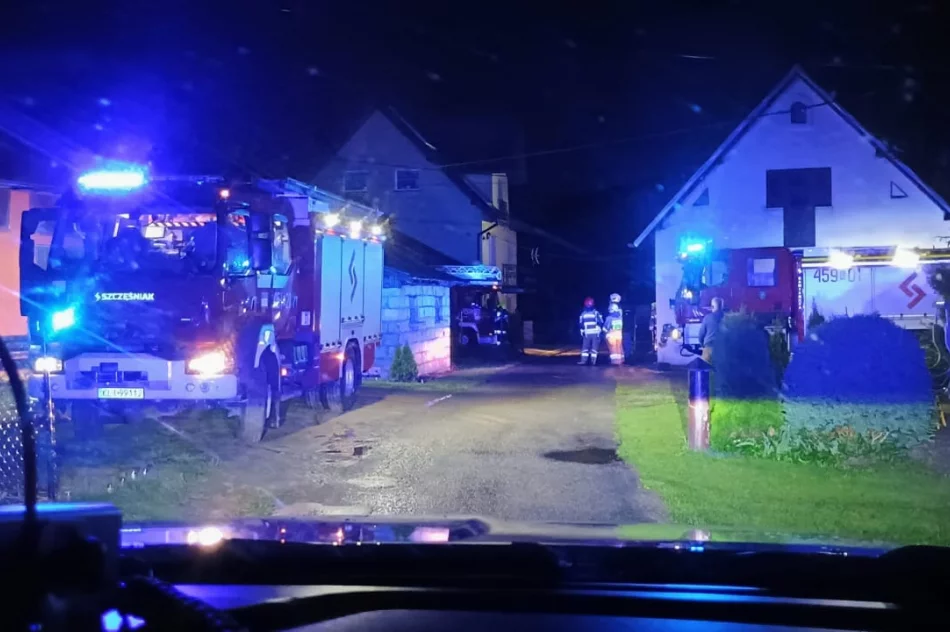 Gwałtowne burze i działania straży. Wiatr zerwał dach domu - zdjęcie 3