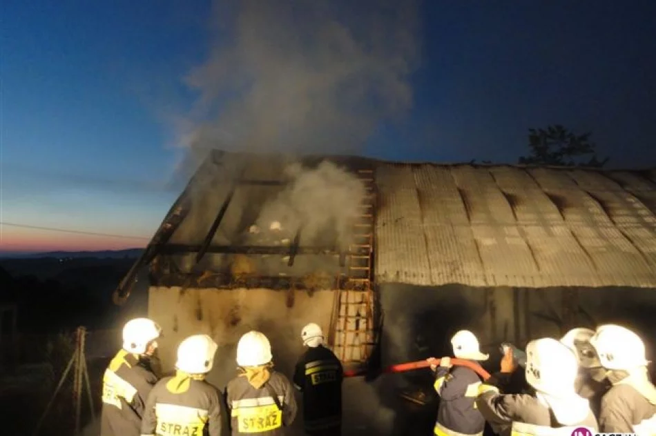Pożar stodoły i budynku gospodarczego - zdjęcie 3