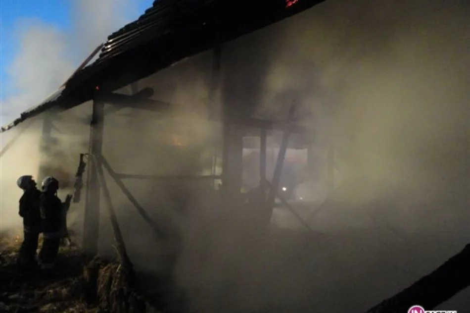 Pożar stodoły i budynku gospodarczego - zdjęcie 4