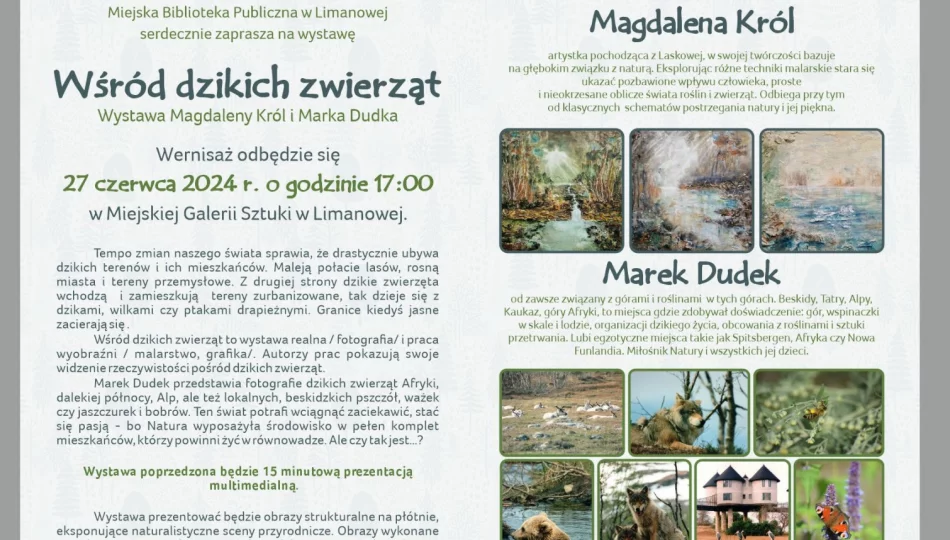 Zaproszenie na wernisaż wystawy Magdaleny Król i Marka Dudka - zdjęcie 1