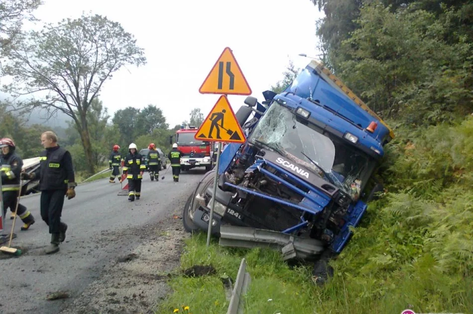 Zderzenie ciężarówek - zdjęcie 3