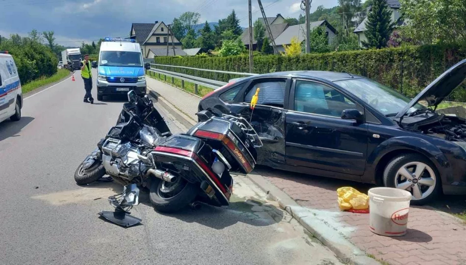 Motocyklista trafił do szpitala - zdjęcie 1
