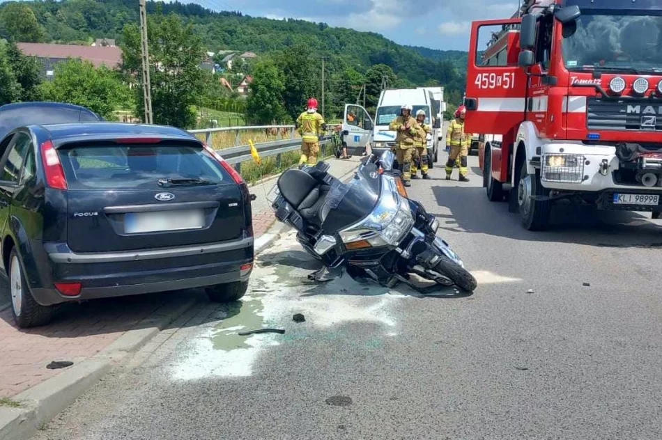 Motocyklista trafił do szpitala - zdjęcie 2