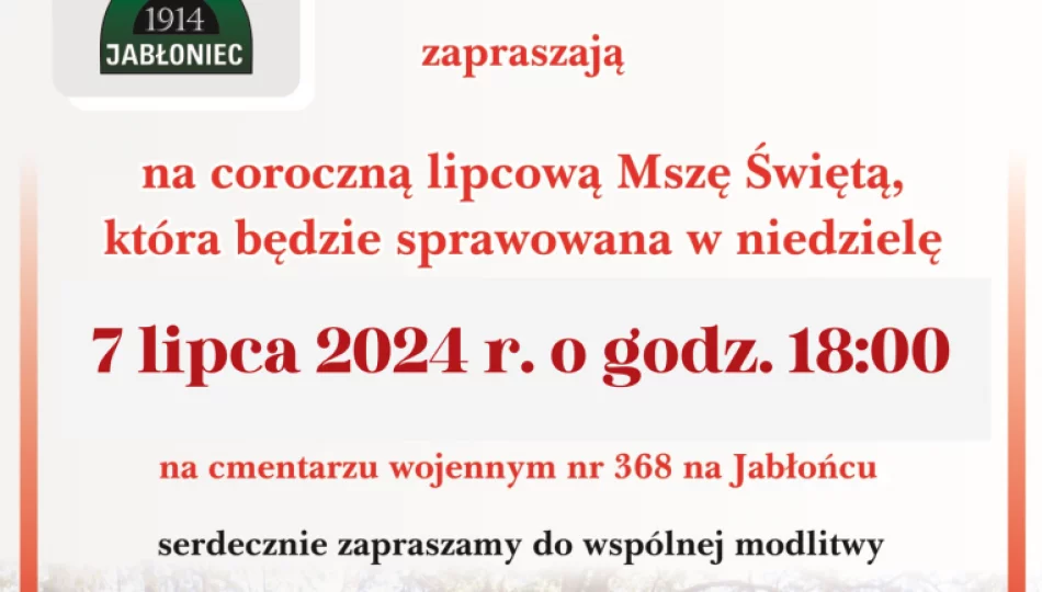 Lipcowa Msza Święta na Jabłońcu - zdjęcie 1