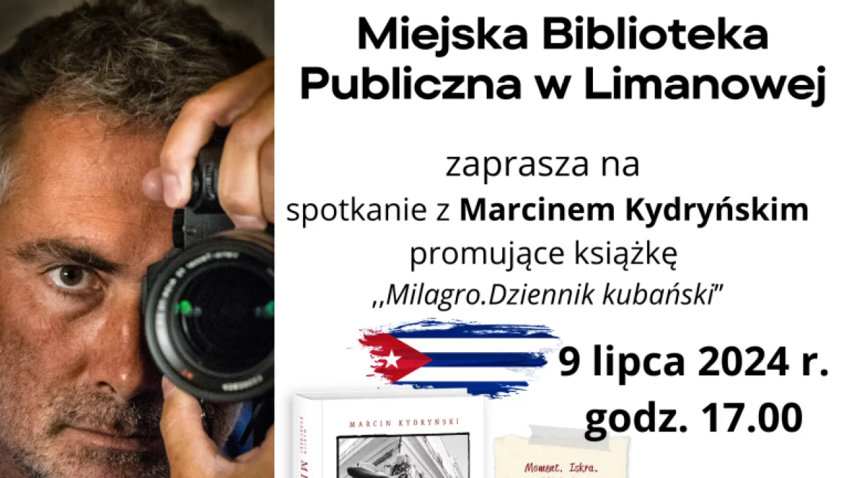 Zaproszenie na spotkanie autorskie z Marcinem Kydryńskim