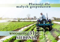 Płatność dla małych gospodarstw – wnioski do 31 sierpnia - zdjęcie główne