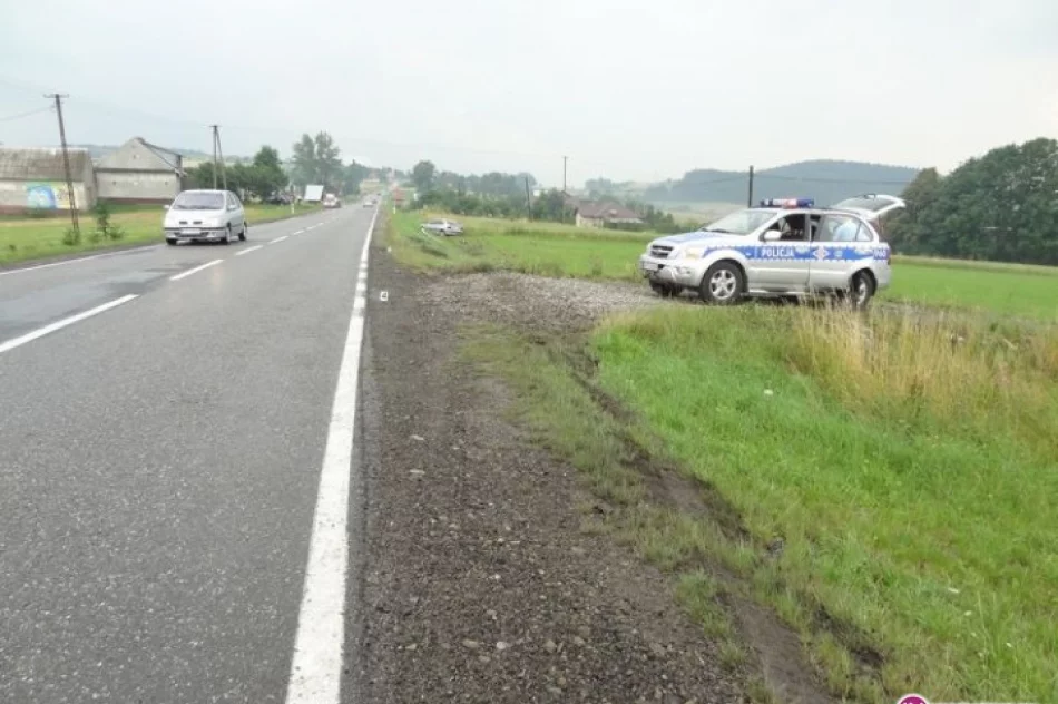 Samochód wypadł z drogi - zdjęcie 2