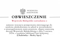 Wojewoda Małopolski zawiadamia o zamiarze wszczęciu postępowania do ustalenia odszkodowania - zdjęcie główne