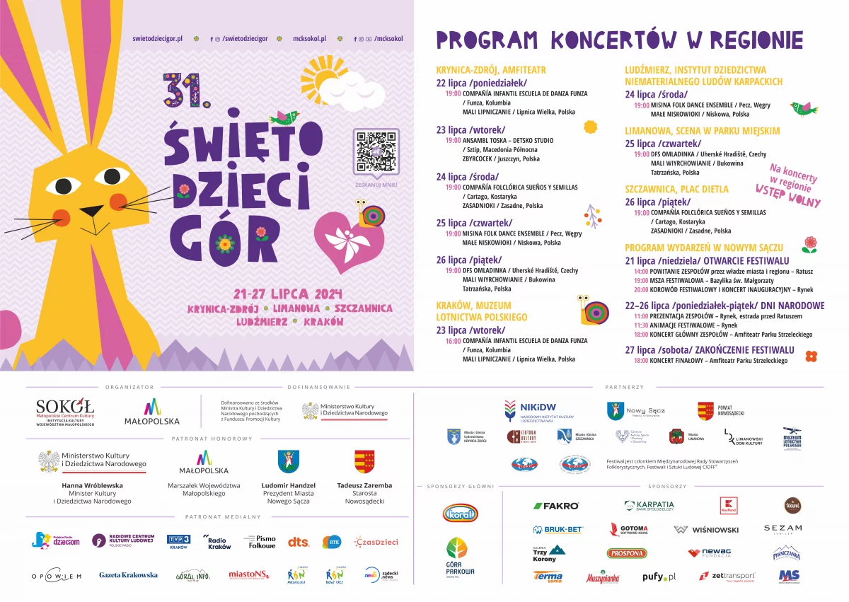  31. "Święto Dzieci Gór" w Limanowej! 25 lipca zapraszamy do Parku Miejskiego