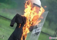 Płonęły policyjne mundury - zdjęcie główne