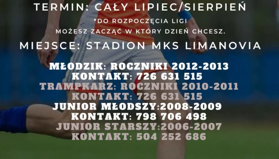 Otwarte treningi w grupach młodzieżowych Limanovii - zdjęcie 1