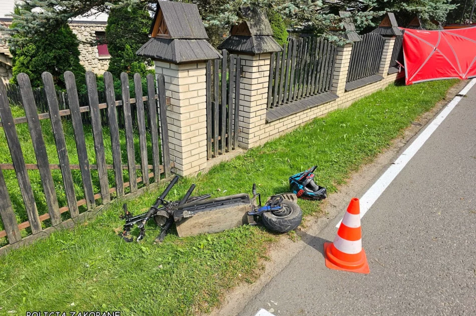 ​Tragiczny wypadek na Podhalu: zginął 16-latek na hulajnodze - zdjęcie 2