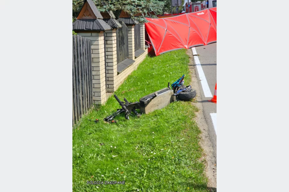 ​Tragiczny wypadek na Podhalu: zginął 16-latek na hulajnodze - zdjęcie 4