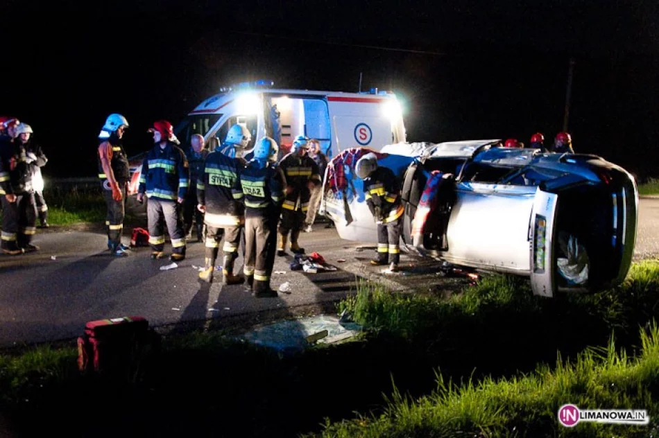 Wypadek w Wilczycach - 5 młodych osób w szpitalu - zdjęcie 2