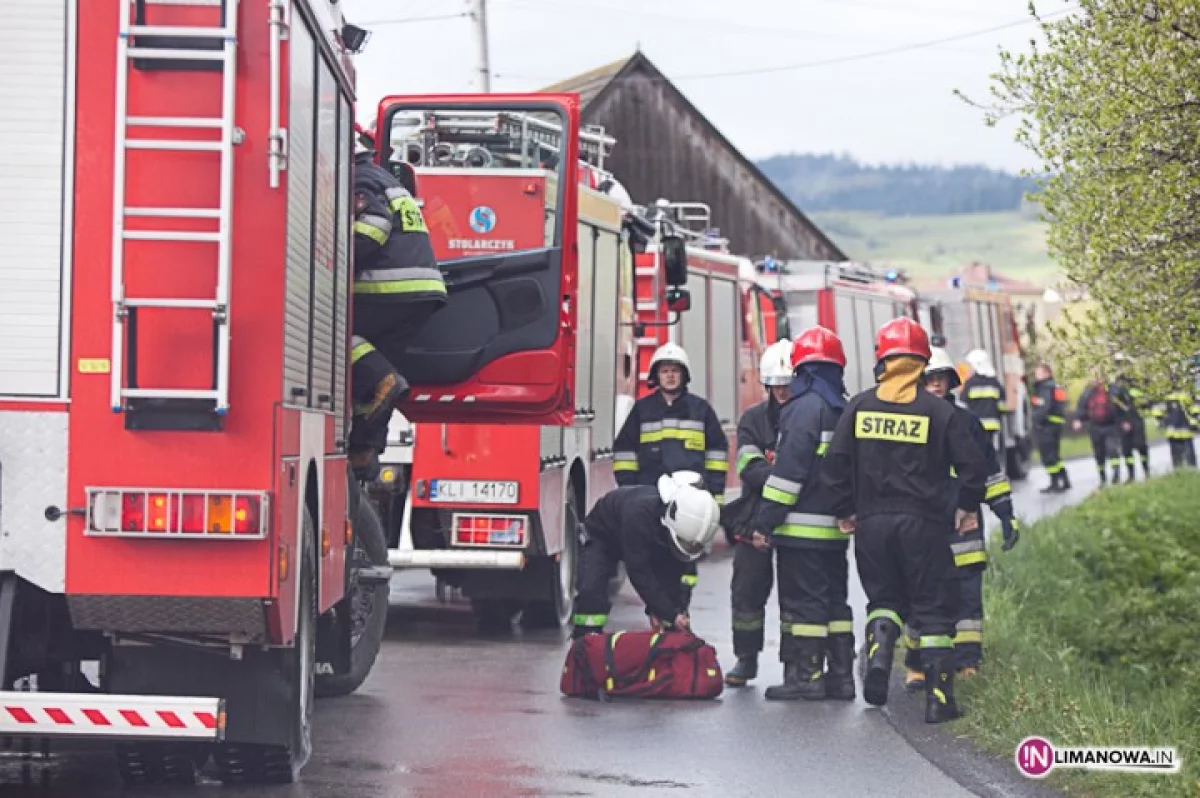 Tragiczny finał pożaru - śmigłowiec na pomoc