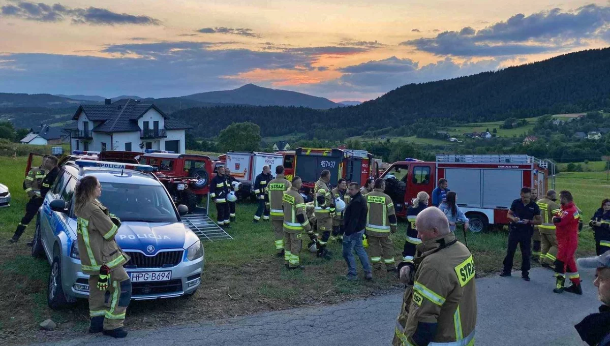 Poszukiwania w masywie Modyni/fot.: OSP Zalesie, OSP Zbludza, OSP Jastrzębie
