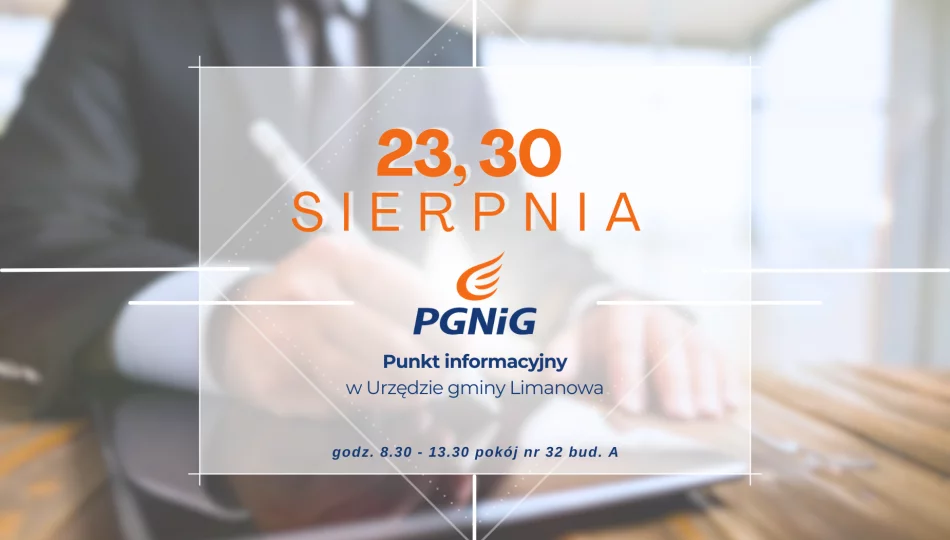 Dyżury doradcy PGNiG w SIERPNIU 2024 - zdjęcie 1