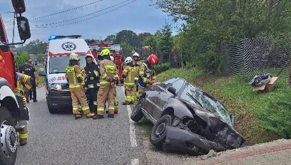 ​Samochód w rowie, kierowca pouczony - zdjęcie 1